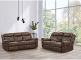 Agata Brown Reclining Sofa & Loveseat - Ornate Home