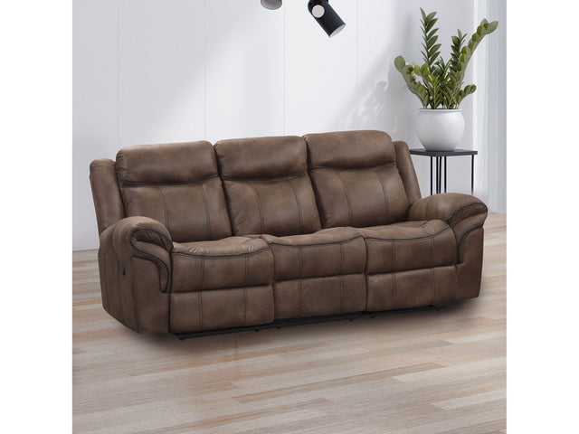 Agata Brown Reclining Sofa - Ornate Home