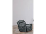 Agata Dark Gray Recliner - Ornate Home