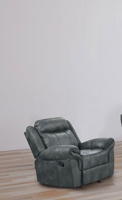 Agata Dark Gray Reclining Living Room Set / 3-piece - Ornate Home