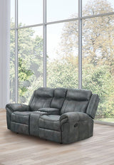 Agata Dark Gray Reclining Living Room Set / 3-piece - Ornate Home