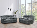 Agata Dark Gray Reclining Sofa - Ornate Home