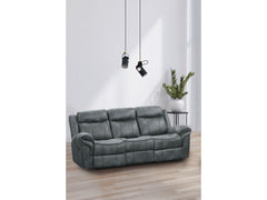 Agata Dark Gray Reclining Sofa - Ornate Home