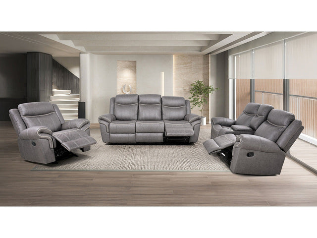 Agata Warm Gray Reclining Sofa & Loveseat - Ornate Home