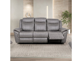 Agata Warm Gray Reclining Sofa - Ornate Home