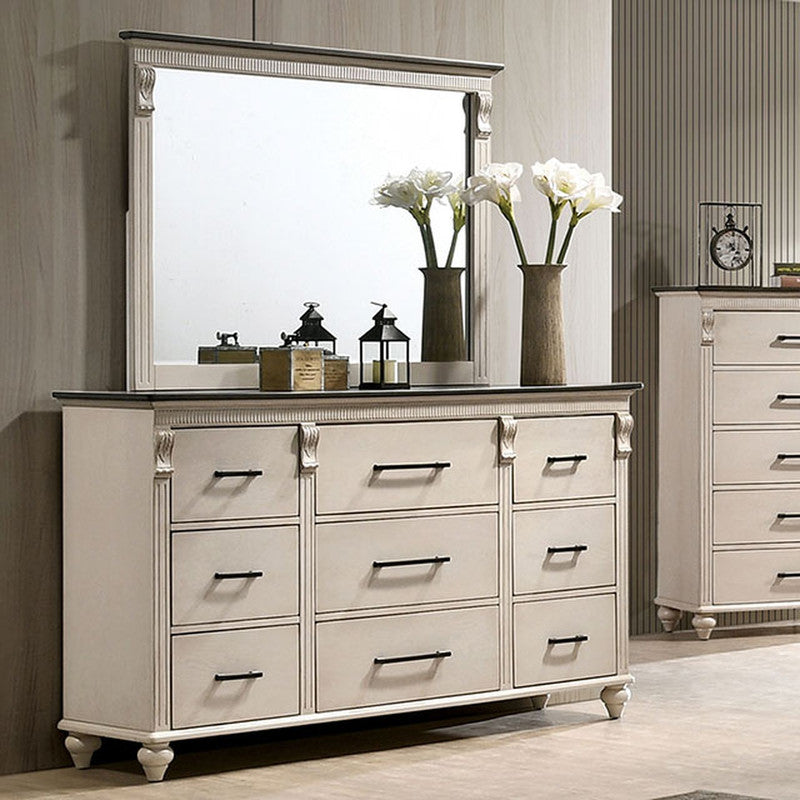 Agathon Antique White/Gray Dresser - Ornate Home