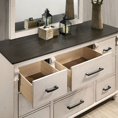 Agathon Antique White/Gray Dresser - Ornate Home