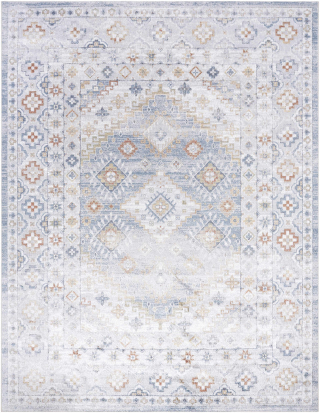 Agaton Blue Washable Area Rug - Ornate Home