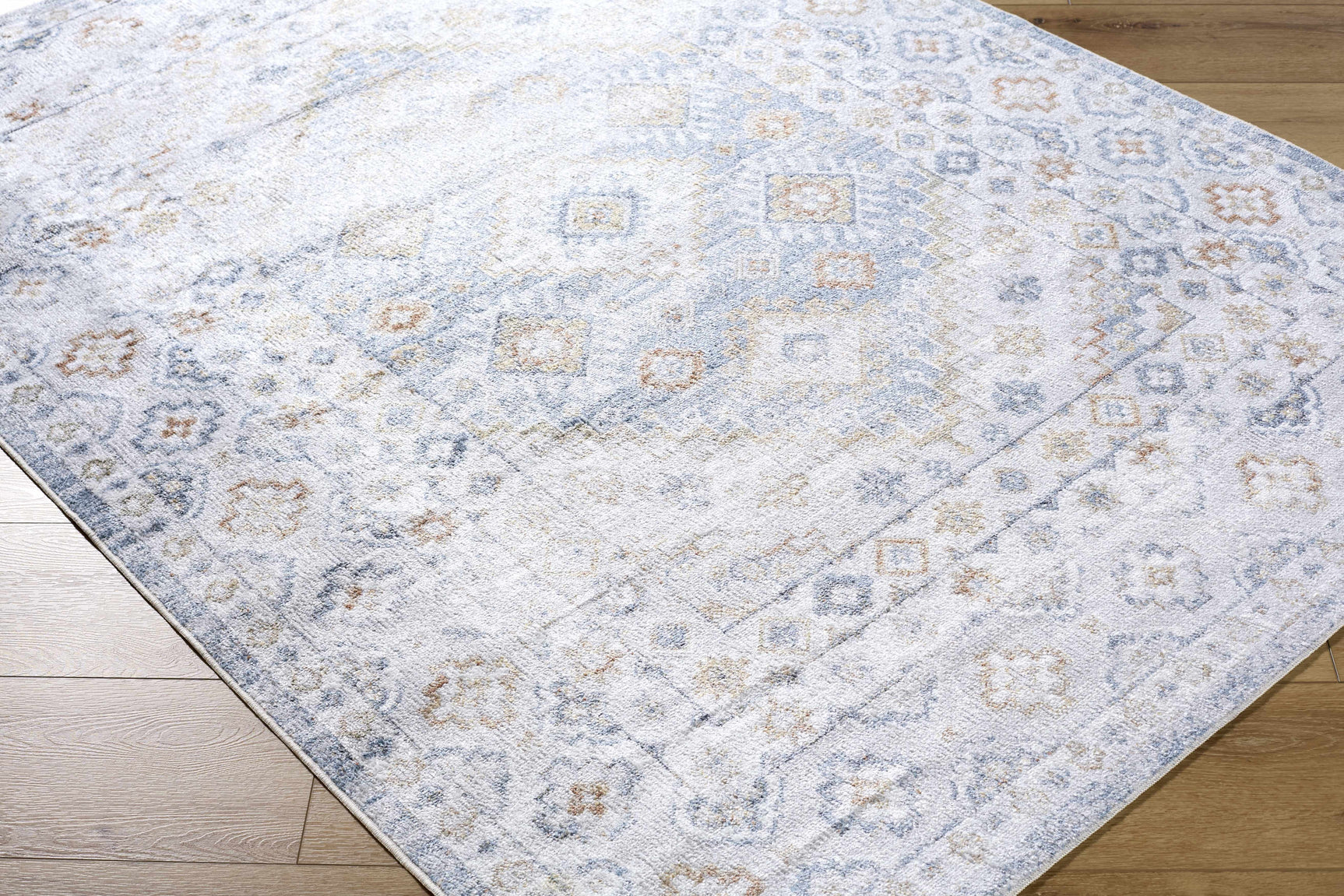 Agaton Blue Washable Area Rug - Ornate Home