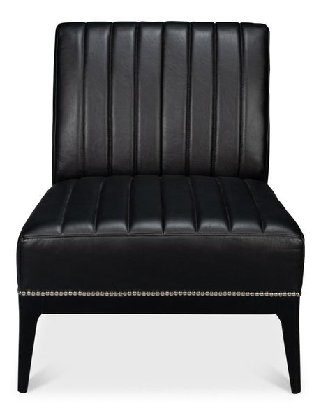 Agave Black Slipper Chair - Ornate Home