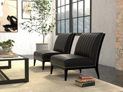 Agave Black Slipper Chair - Ornate Home