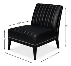 Agave Black Slipper Chair - Ornate Home