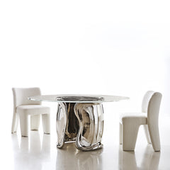 Agnès Beige/Sand Dining Table - Ornate Home