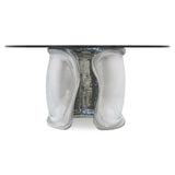 Agnès Chrome/Silver Dining Table - Ornate Home