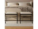 Agne Cream Stool - Ornate Home
