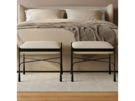 Agne Cream Stool - Ornate Home