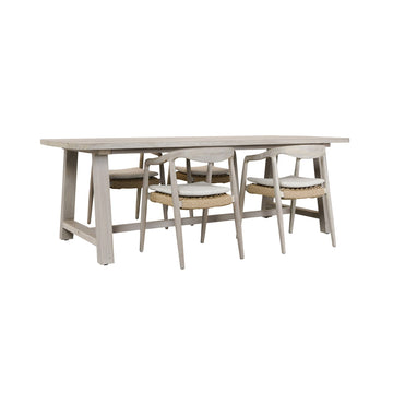Agnes Gray Outdoor Dining Table - Ornate Home