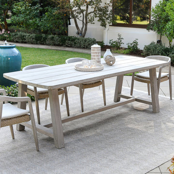 Agnes Gray Outdoor Dining Table - Ornate Home