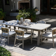 Agnes Gray Outdoor Dining Table - Ornate Home