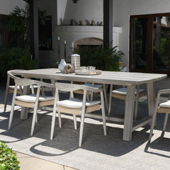Agnes Gray Outdoor Dining Table - Ornate Home