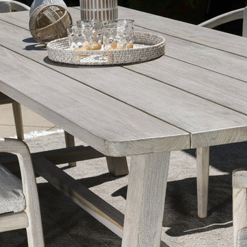 Agnes Gray Outdoor Dining Table - Ornate Home