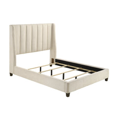 Agnes White Boucle Queen Bed - Ornate Home