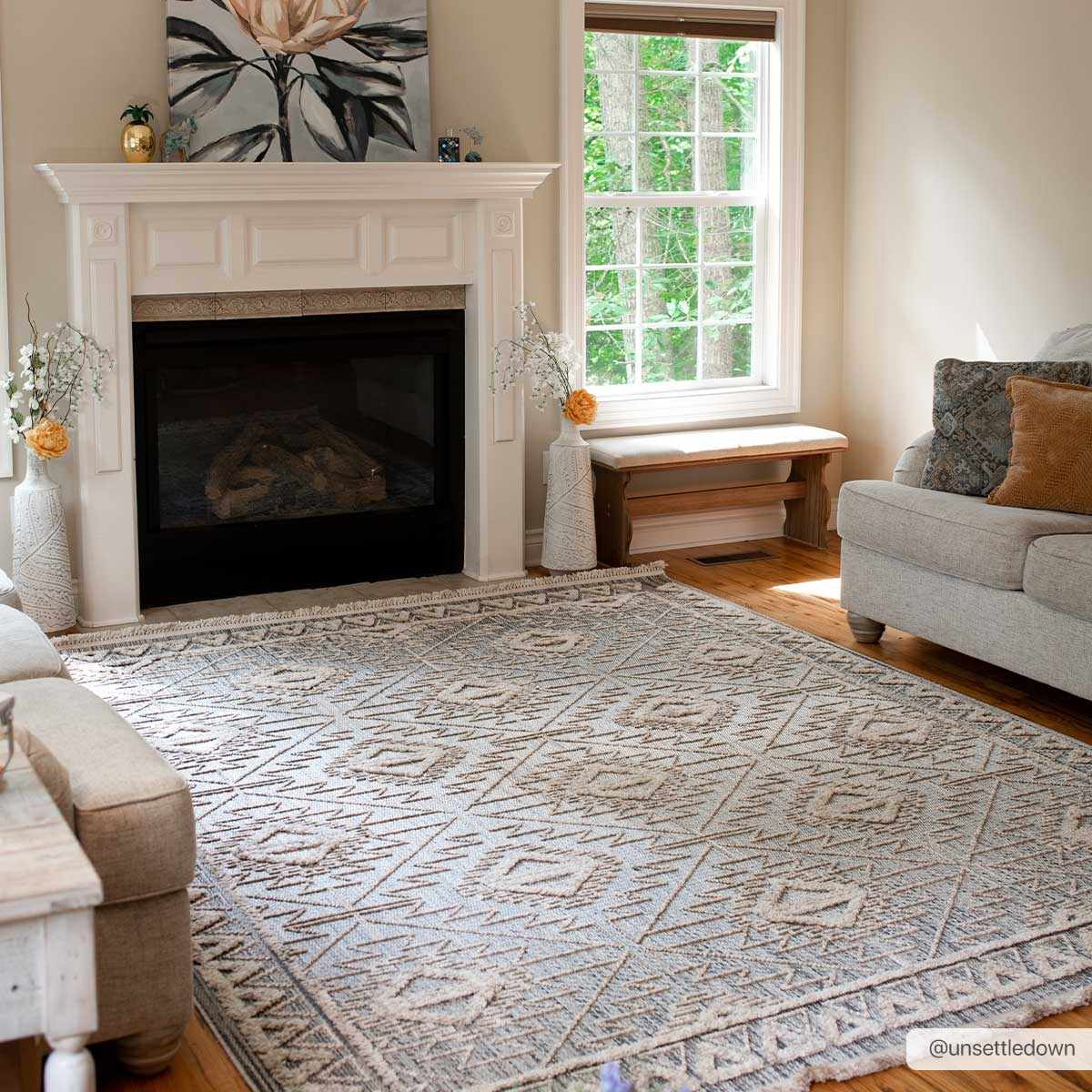 Agoo High-Low Pile Rustic Rug - Ornate Home