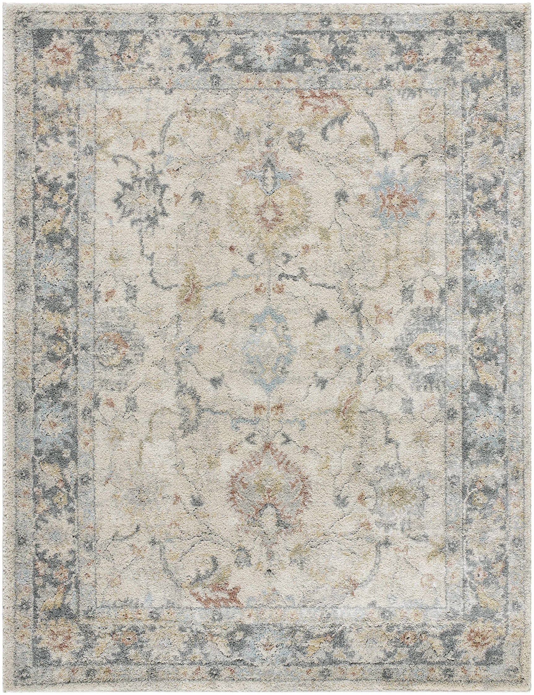 Ahmaud Beige & Light Gray Thick Luxe Area Rug - Ornate Home