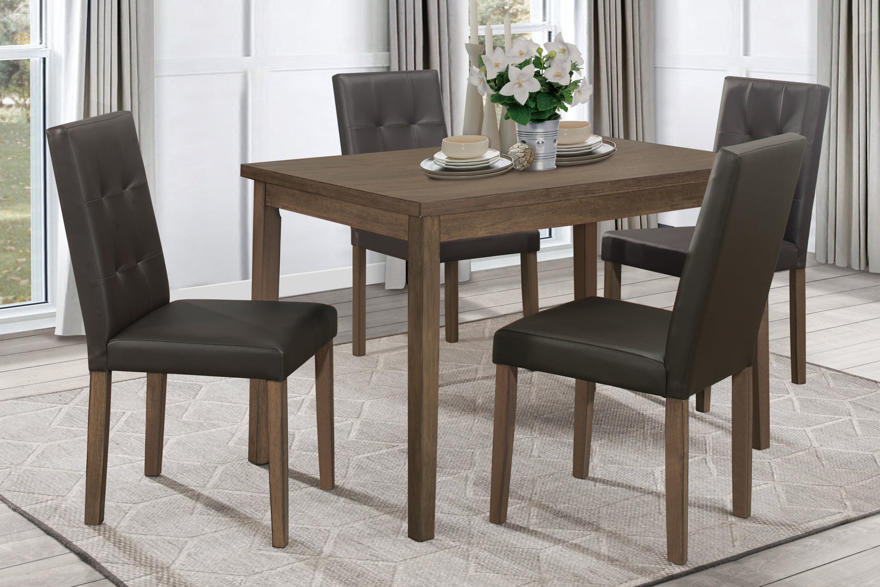 Ahmet Brown Side Chair (Set of 2) - Ornate Home