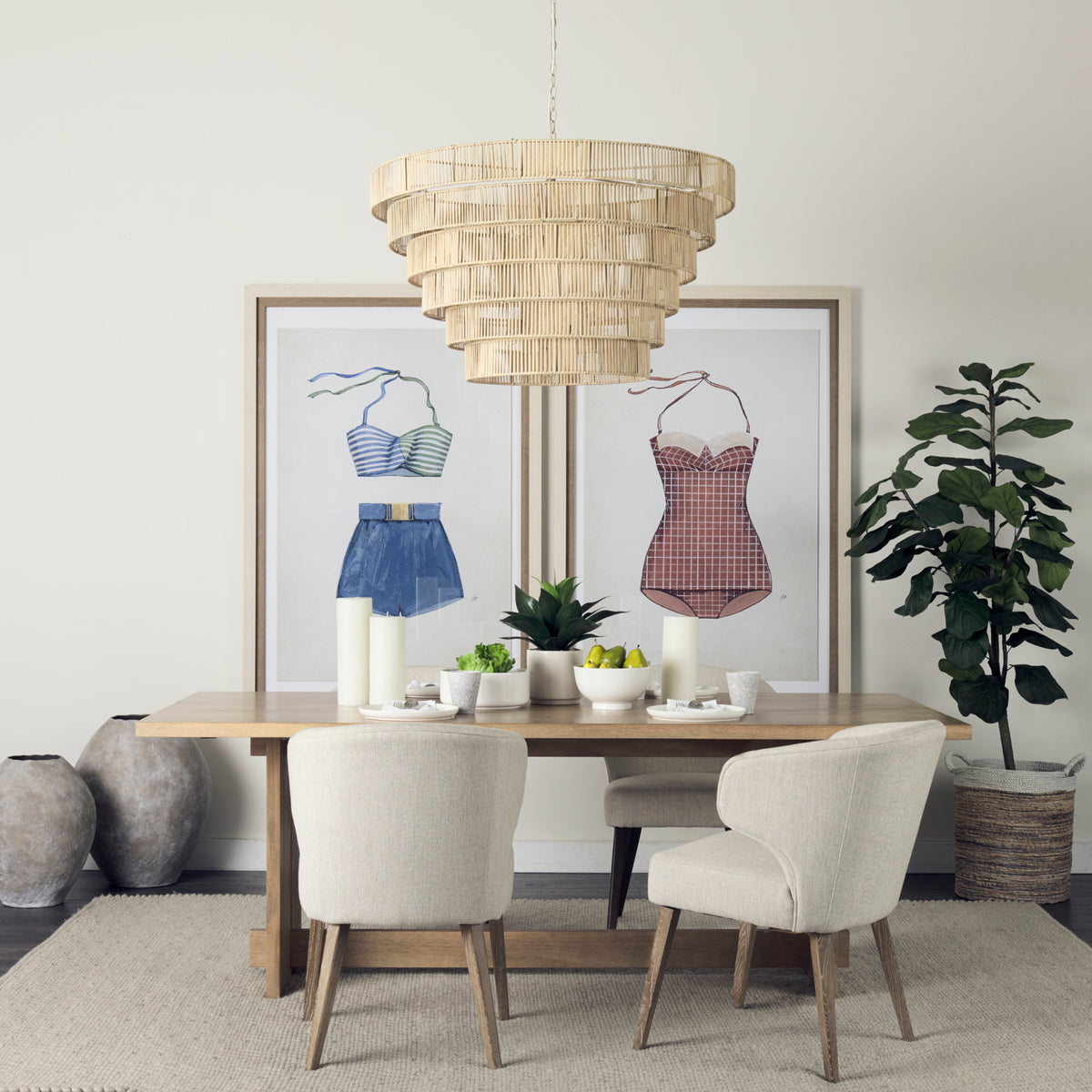 Aida Light Brown Rectangular Dining Table - Ornate Home