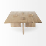 Aida Light Brown Rectangular Wood Coffee Table - Ornate Home