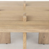 Aida Light Brown Rectangular Wood Coffee Table - Ornate Home