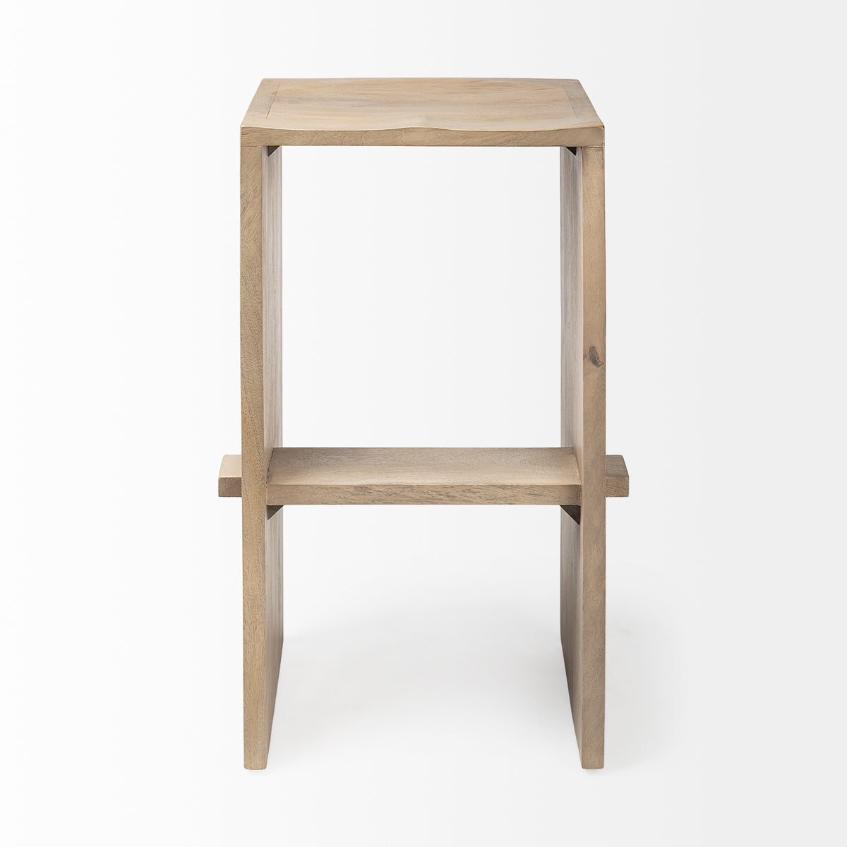 Aida Light Brown Wood Bar Stool - Ornate Home