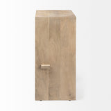 Aida Light Brown Wood Bar Stool - Ornate Home