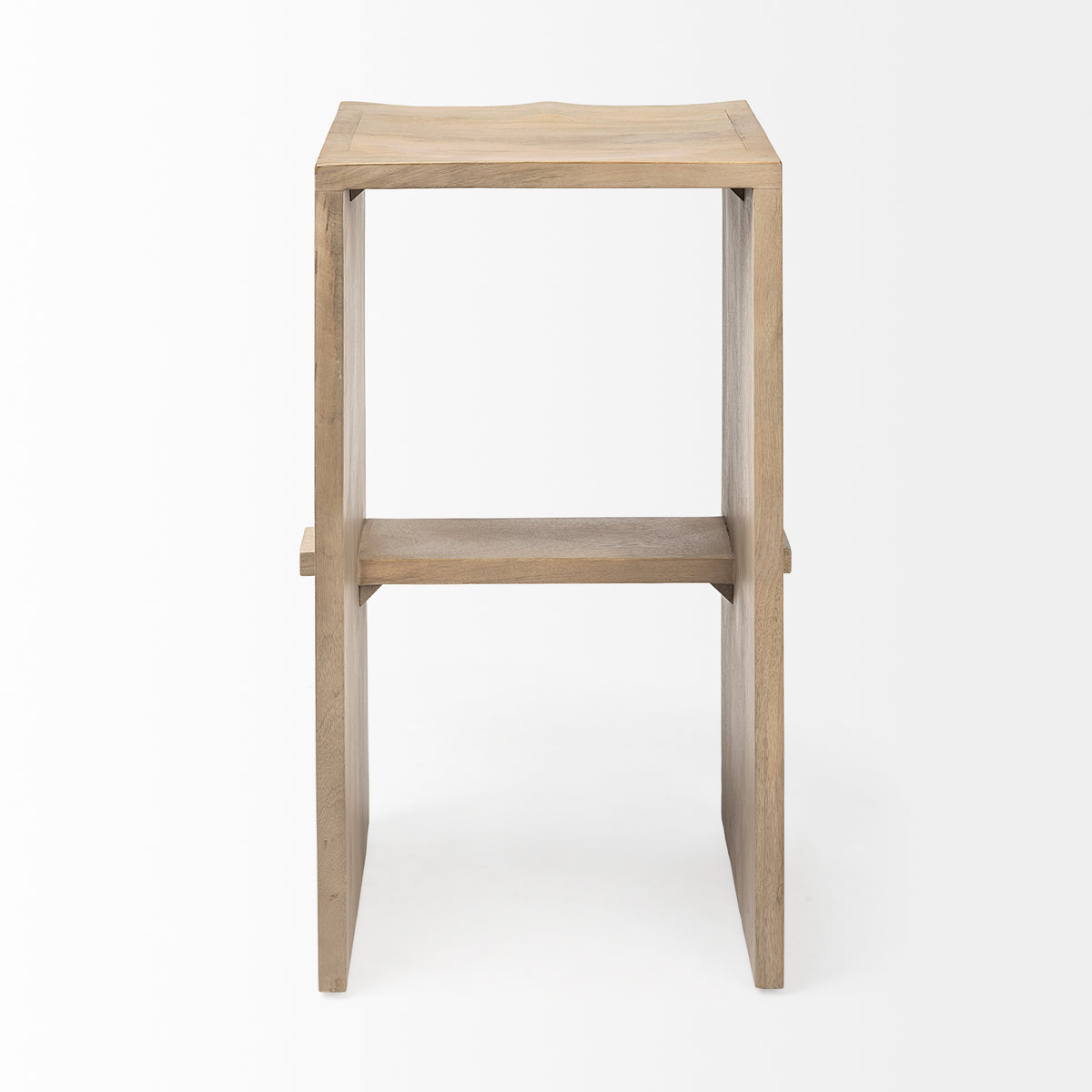 Aida Light Brown Wood Bar Stool - Ornate Home