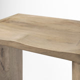 Aida Light Brown Wood Bar Stool - Ornate Home