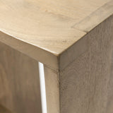 Aida Light Brown Wood Bar Stool - Ornate Home