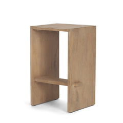 Aida Light Brown Wood Counter Stool - Ornate Home