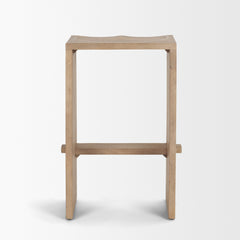 Aida Light Brown Wood Counter Stool - Ornate Home