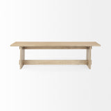 Aida Light Brown Wood Dining Bench - Ornate Home
