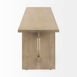 Aida Light Brown Wood Dining Bench - Ornate Home