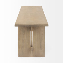 Aida Light Brown Wood Dining Bench - Ornate Home