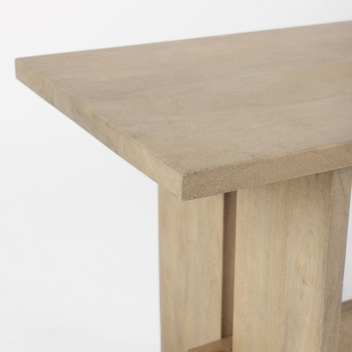 Aida Light Brown Wood Dining Bench - Ornate Home