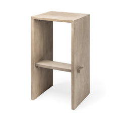 Aida Light Gray Wood Bar Stool - Ornate Home