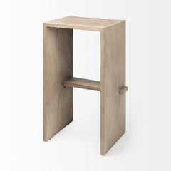 Aida Light Gray Wood Bar Stool - Ornate Home