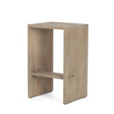 Aida Light Gray Wood Counter Stool - Ornate Home