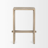 Aida Light Gray Wood Counter Stool - Ornate Home