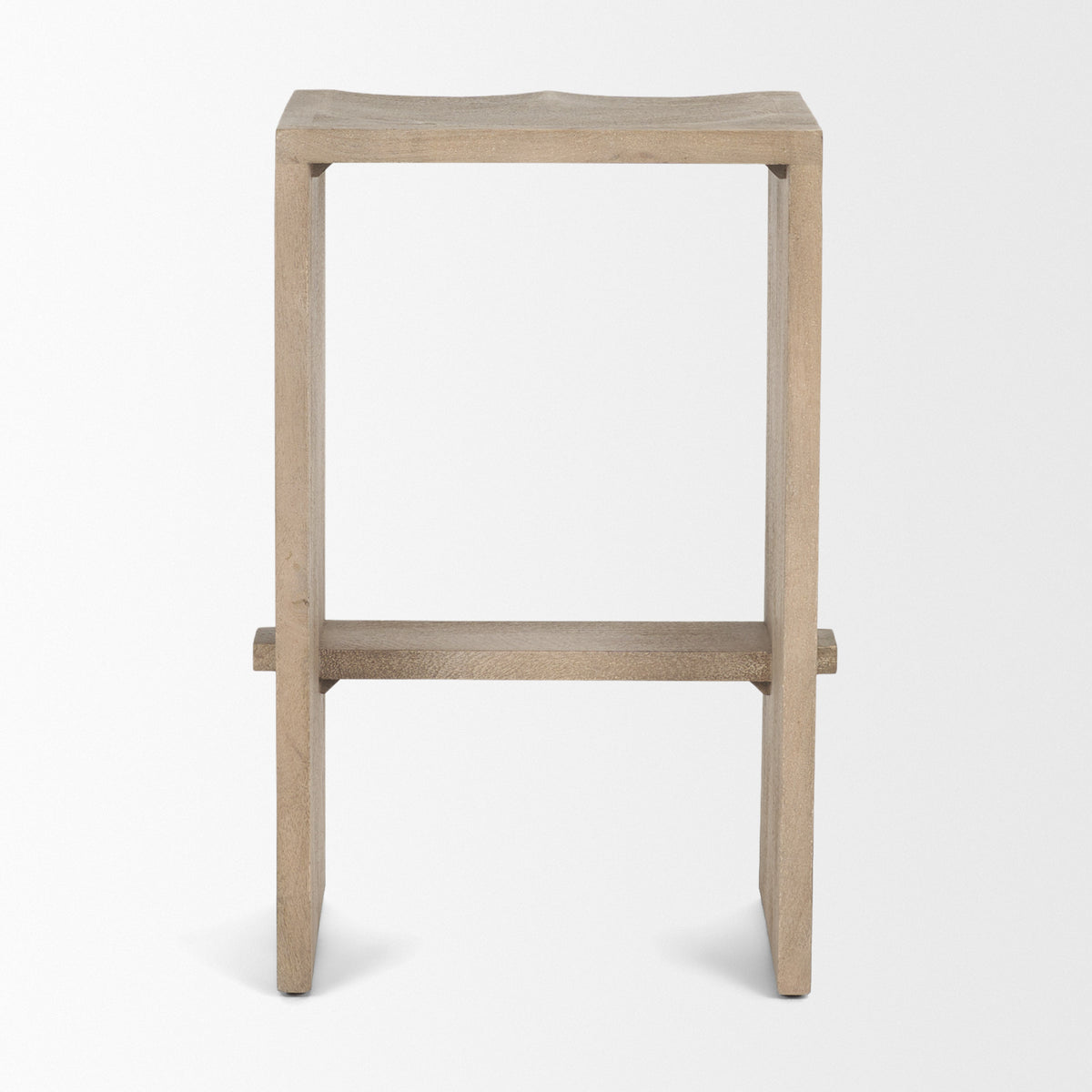 Aida Light Gray Wood Counter Stool - Ornate Home
