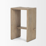 Aida Light Gray Wood Counter Stool - Ornate Home