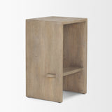 Aida Light Gray Wood Counter Stool - Ornate Home